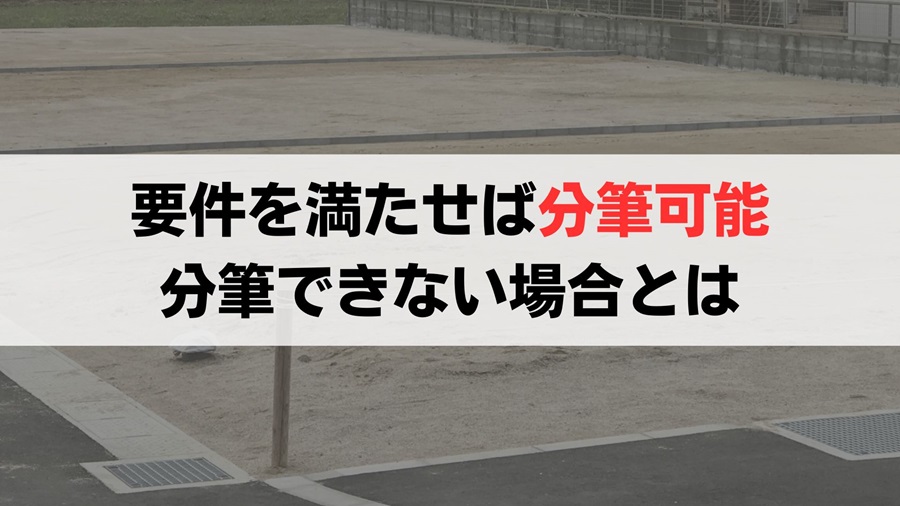 土地は共有持分に応じて分筆可能