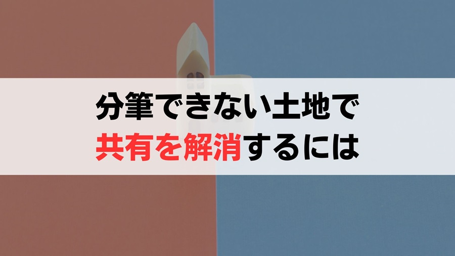 共有名義の土地を分筆出来ない場合の代替方法