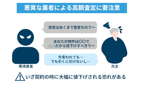 悪質な業者による高額査定に要注意