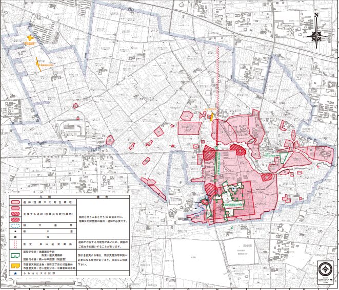 国分寺市｜遺跡地図