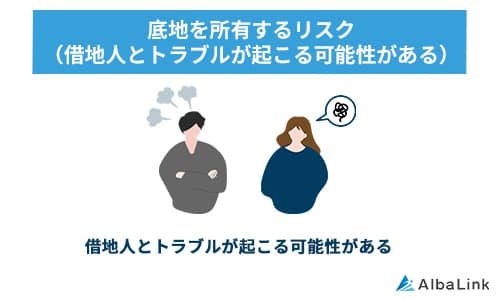 底地を所有し続けると借地人とトラブルが起こる可能性がある