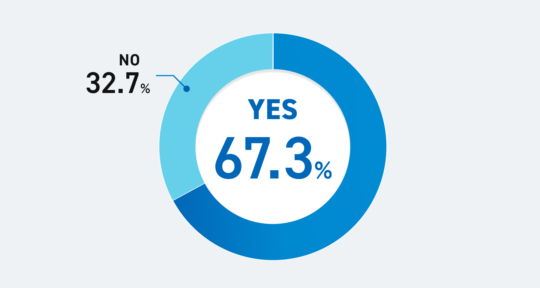 YES：67.3%、NO：32.7%